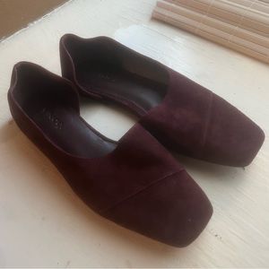 Vince Suede D'Orsay Cyder Flats Plum Purple 5.5 51/2